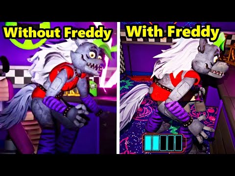 What happens if you enter Roxy's room without Freddy VS With Freddy ? - FNAF Security Breach