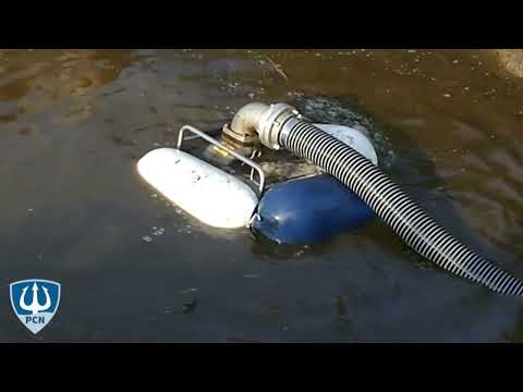 Teichschlamm entfernen mit einer Mast ATP 20 R. Bis zu 2,2m3 Schlamm pumpen in der Minute.