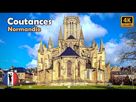 🇫🇷 COUTANCES, Normandy Wonderfull Town, France - Walking Tour [4K/60fps]