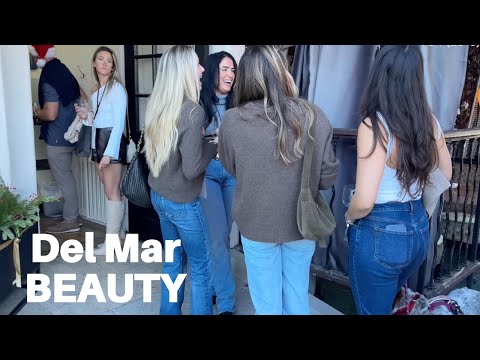"Winter CALIFORNIA" Vibrant Beach City, Del Mar | BEAUTIFUL PEOPLE, City Tour 4K | CALIFORNIA