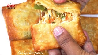 Chicken box patties I how to make fajita chicken parcel I Chicken cheese box patties