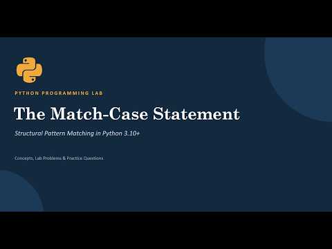 Lecture 7 Match Case Statement In Python Python Tutorial For Beginners