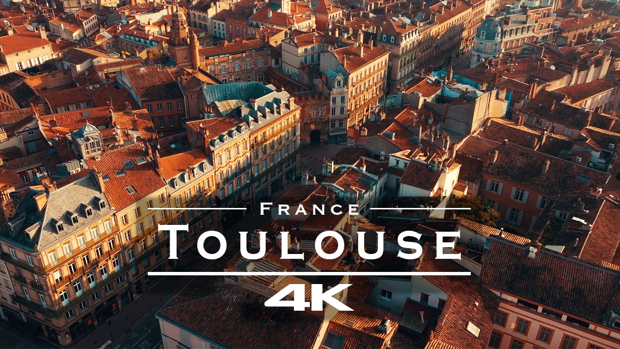 TOULOUSE in 4K 🇫🇷 Stunning Drone Footage of France’s Pink City