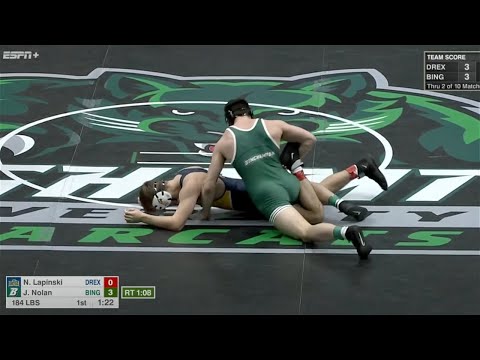 184lbs Jacob Nolan (Binghamton) vs Justin Griffith (Drexel)