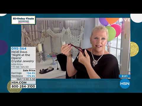 Heidi Daus "Night at the Opera" Beaded Crystal Drop Neck...