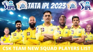 CSK New Squad IPL 2023 | Chennai Super Kings Players List IPL 2023 | CSK Team 2023