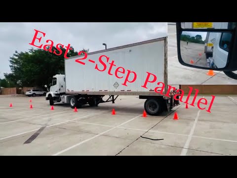 Easy 2 steps on How to parallel park semi truck with trailer