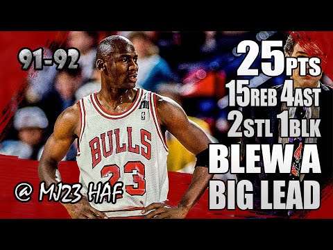 Michael Jordan Highlights vs Magic (1992.03.21) - 25pts, BLEW a BIG LEAD!