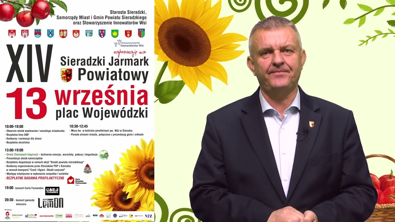 ZAPOWIEDŹ XIV SIERADZKIEGO JARMARKU POWIATOWEGO | 13 WRZEŚNIA | PLAC WOJEWÓDZKI