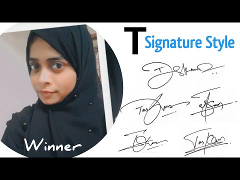 ✔️ T Signature Style | Signature Style Of My Name | Signature