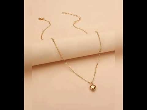 Sterling silver gold finish designer pendant and chain with ...