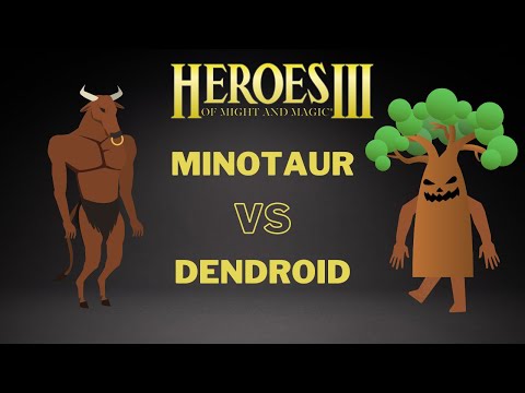 Heroes 3 - 10000 Minotaurs VS 15000 Dendroids