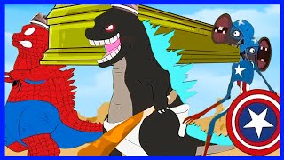 Spider Godzilla & Iron Godzilla & Mechagodzilla & Kong & Cartoon Cat   Coffin Dance Song Meme Cover