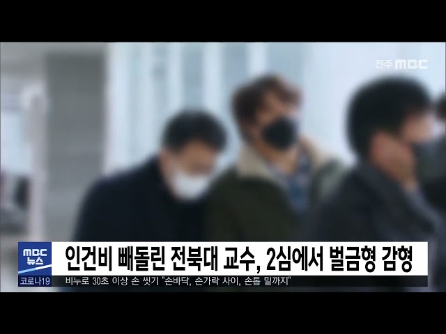 인건비 빼돌린 전북대 교수, 2심에서 벌금형 감형