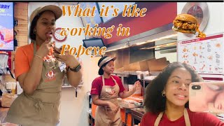 Love that chicken from 💵Popeyes | come to work with me🔥