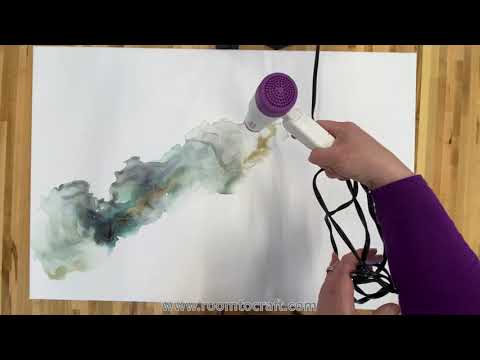 Alcohol Ink on large canvas.