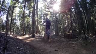 Log ride - on Scott's Flat Lake Trail