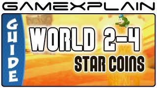 New Super Mario Bros. U - Layer Cake Desert-4 Spike's Spouting Sands Star Coins Guide & Walkthrough
