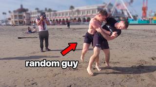 Untrained people vs. jiu jitsu expert grappling challenge MQDEFAULT Thumbnail