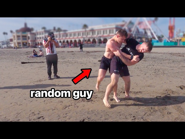 Untrained people vs. jiu jitsu expert grappling challenge SDDEFAULT Thumbnail