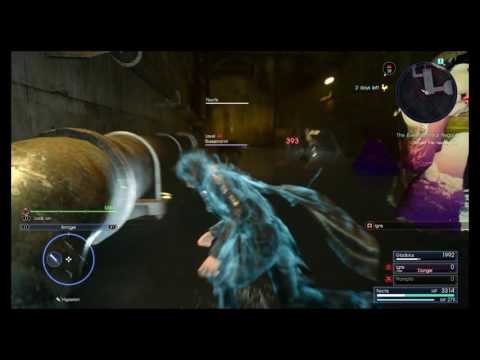 Final Fantasy XV - Crestholm Channels Dungeon: Yojimbo, Galaten, Bussemand Sewers Fight Gameplay