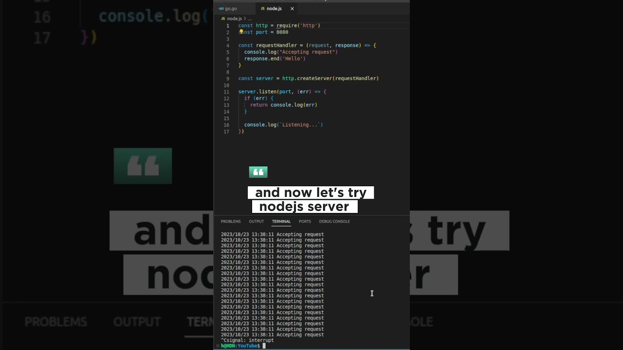 Golang vs NodeJS: Simple HTTP Server Benchmark