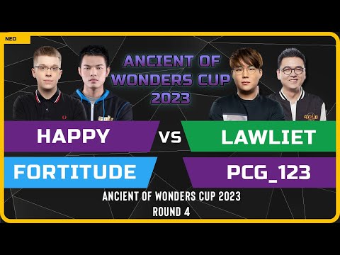 WC3 - Happy & Fortitude vs LawLiet & Pcg_123 - Round 4 - Ancient of Wonders Cup 2023