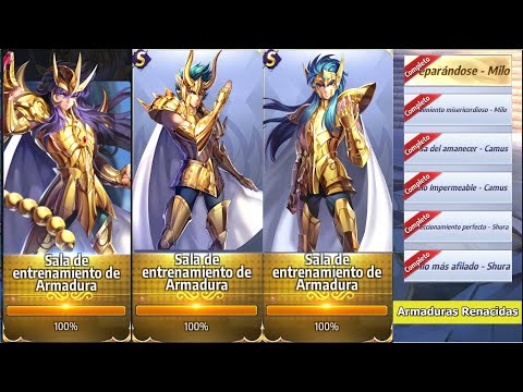 🔱SALA DE ENTRENAMIENTO ARMADURA🔱 Renacidas Milo - Shura-Camus -SAINT SEIYA AWAKENING