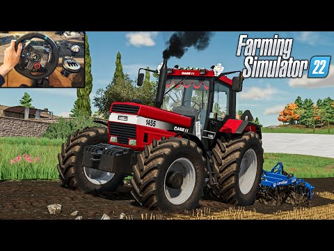 Manure, Ploughing, Cultivating & Seeding with Case IH 1455XL (Farming Simulator 22)