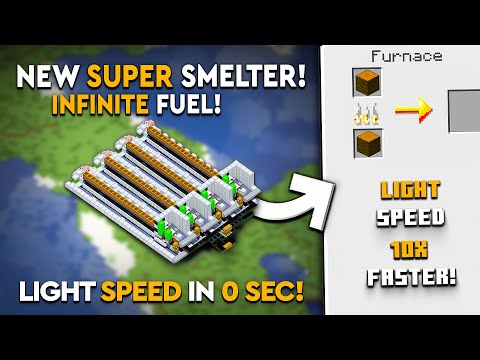Minecraft BEST Super Smelter Tutorial - Light Speed - 81,000 P/H!