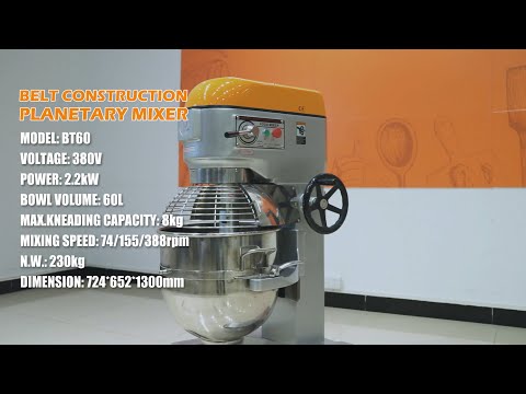 Belt Drive 60L Planetary Mixer / Batidoras / Butteurs Planétaire