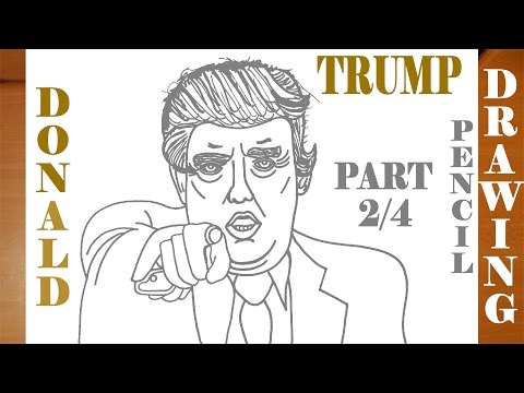 How to Draw DONALD TRUMP Step by Step Easy | Cartoon...