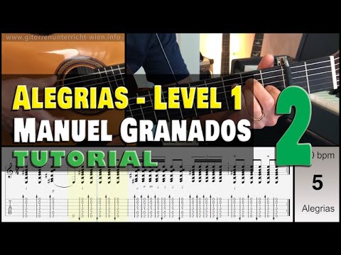 Alegrias Fragments (Manuel Granados) - Nr 2, Level 1 - [Rasguedo Exercise]