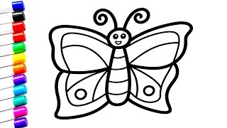 Monarch Butterfly 🦋 Drawing, Painting, Coloring for Kids & Toddlers | How to DrawPaint Easy