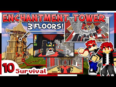 ⛏️Ep.10 - Three Level Tower of Enchantment (Minecraft Survival Series)