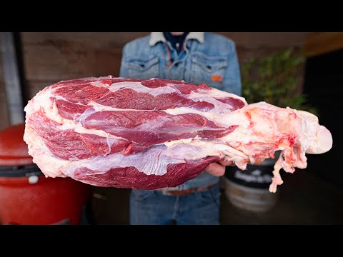 I smoked 8KG BEEF Shank on the BBQ for my neighbors