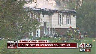 House fire in Johnson County, Kansas