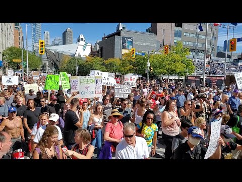 Protesters Flood Toronto Streets Against Vaccine Passports - September 18, 2021