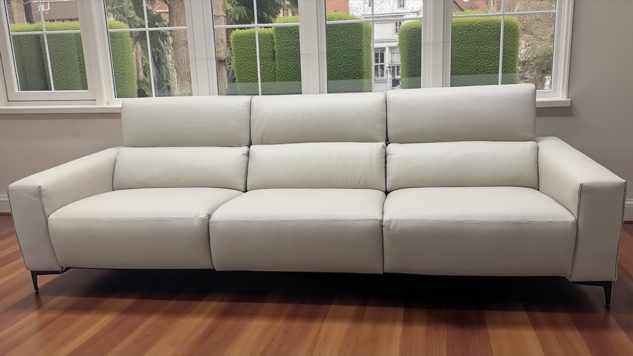 Luxury Italian Supersize Sofa Review | 3-Section Designer Leather Recliner Franco Ferri