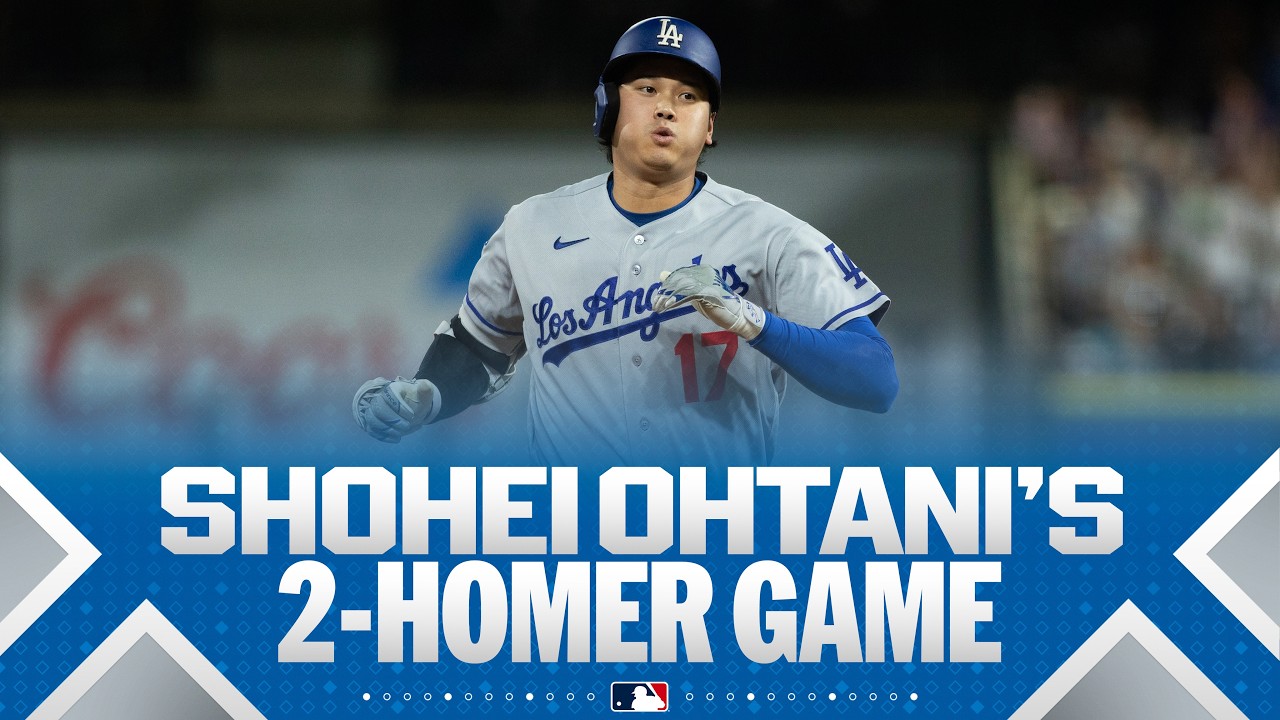 So nice he did it TWICE! ✌️ Shohei Ohtani mashes a pair of home runs for the Los Angeles Dodgers! 🤩
