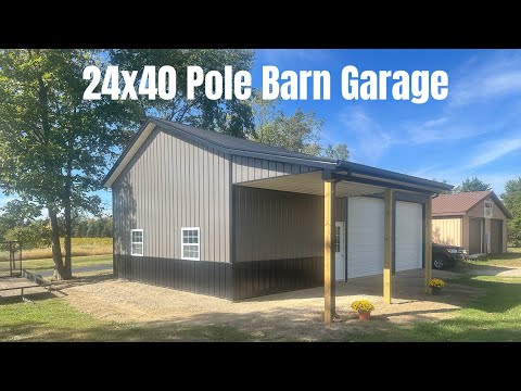 Modern 24x40 Pole Barn Garage — Perfect for Shop or Storage!