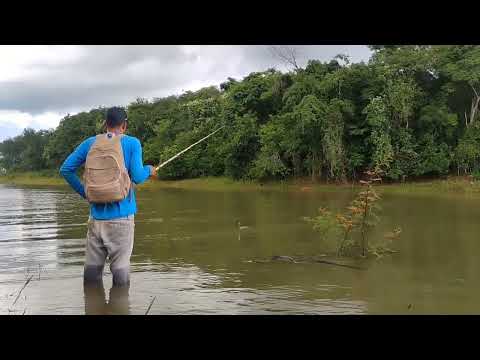 Pescaria de tucunaré no rio Corumbá Caldas Novas Goiás
