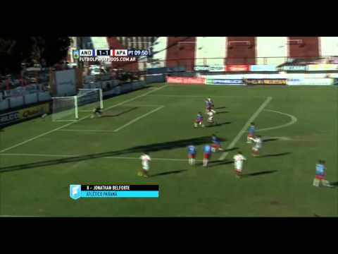 Gol de Belforte. Los Andes 1 - Atlético Paraná 1. Fecha 14. B Nacional 2015. FPT