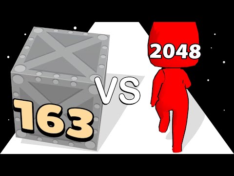 Push Harder VS 2048 Merge Run: Level Up Runner Man (Max Level)