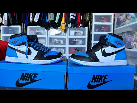 Air Jordan 1 UNC toe AUTHENTIC vs. REP REVIEW!!!!