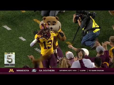 Gopher Football: SportCenter トップ 10 プレーが 2 週連続でランクイン!