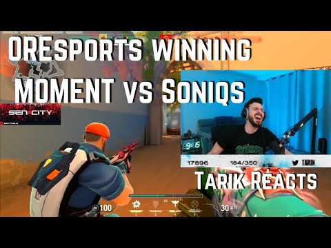 SEN tarik REACTS to OREsports WINNING MOMENT vs Soniqs QUALIFYING for ASCENSION | VALORANT Clips