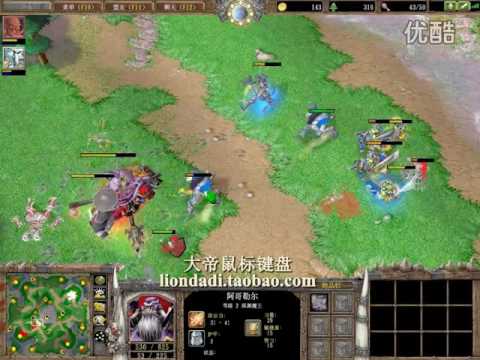 【4农民采金 被大屁股熊猫狂秀】魔兽争霸大帝ORC vs kkapstone TM