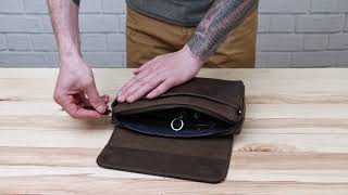 Чоловічий клатч SHVIGEL 11085 шкіряний коричневий