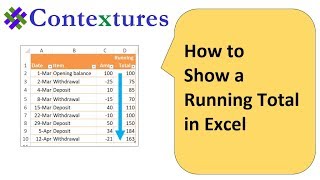 How to Show a Running Total on Excel Worksheet